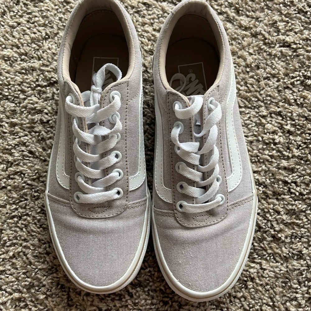 Vans Light Tan Canvas Sneakers